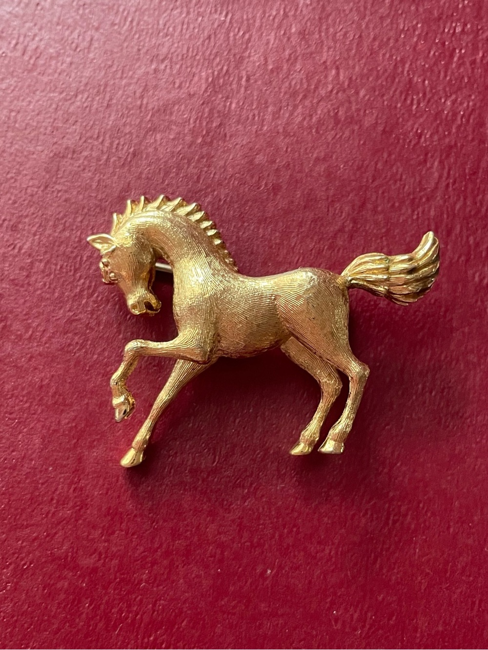 Vintage Monet Horse Brooch
